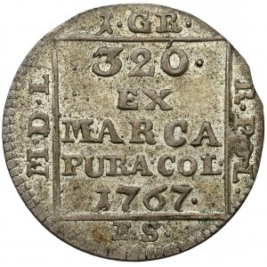 Poniatowski, Grosz srebrny 1767 FS - kropka po 320 - ex. Karolkiewicz