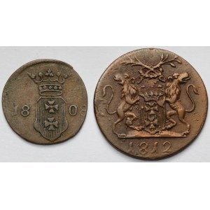 Wolne Miasto Gdańsk, Szeląg i Grosz 1808-1812 - w tym Karolkiewicz (2szt)