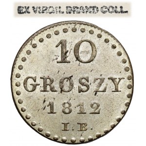 Księstwo Warszawskie, 10 groszy 1812 IB - ex. Brand
