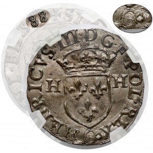 Henryk Walezy Douzain (dwunastak) 1588-G, Poitiers - piękny
