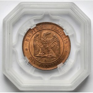 Francja, Napoleon III, 10 centimes 1852-A, Paryż - rzadkie