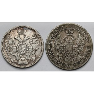 40 i 50 groszy 1846-1850 MW, Warszawa - zestaw (2szt)
