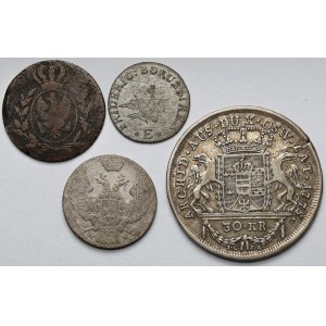 1-10 groszy 1772-1840 i 30 krajcarów 1775 - zestaw (4szt)