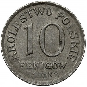 Królestwo Polskie, 10 fenigów 1918