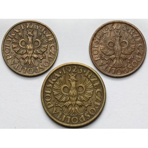 2 i 5 groszy 1923-1928 - zestaw (3szt)