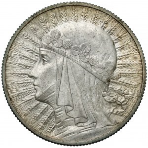 Głowa Kobiety 5 złotych 1932 bez znaku, Londyn