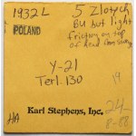 Głowa Kobiety 5 złotych 1932 bez znaku, Londyn