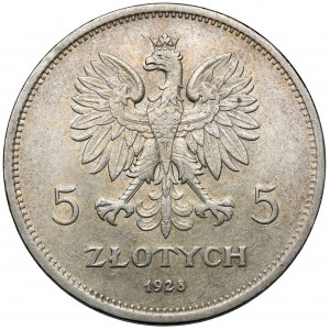 Nike 5 złotych 1928 ze znakiem, Warszawa