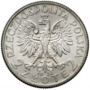 Głowa Kobiety 2 złote 1934