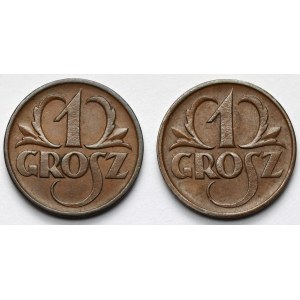 1 grosz 1925 i 1927 - zestaw (2szt)