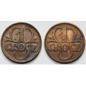 1 grosz 1928 i 1931 - zestaw (2szt)