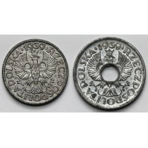 Generalna Gubernia, 1-5 groszy 1939 - zestaw (2szt)