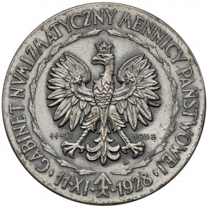Medal SREBRO 10. rocznica otwarcia Gabinetu Mennicy Państwowej 1938