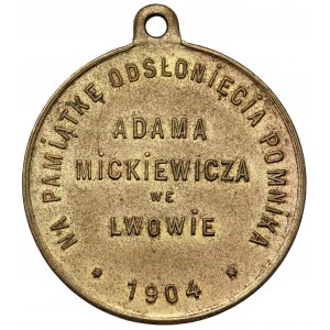 Medal Odsłonicie Pomnika Adama Mickiewicza Lwów 1904