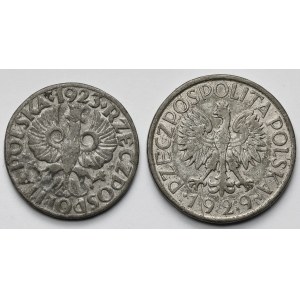 50 groszy i 1 złoty - fałszerstwa z epoki - zestaw (2szt)