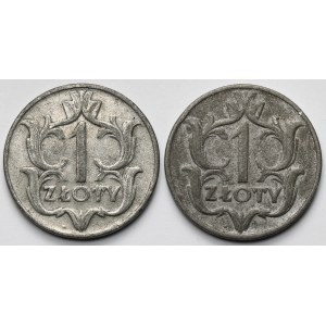 1 złoty - fałszerstwa z epoki - zestaw (2szt)