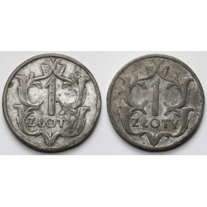 1 złoty - fałszerstwa z epoki - zestaw (2szt)