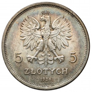 Nike 5 złotych 1928 ze znakiem, Warszawa