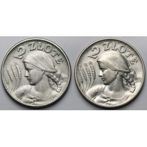 Kobieta i kłosy, 2 złote 1925 - zestaw (2szt)