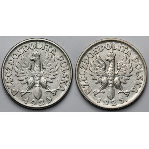 Kobieta i kłosy, 2 złote 1925 - zestaw (2szt)