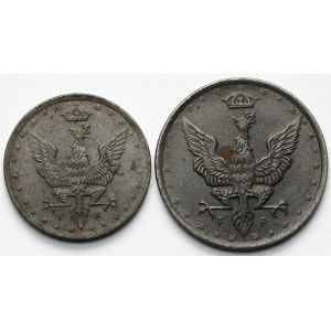 Królestwo Polskie, 5-10 fenigów 1917 - zestaw (2szt)