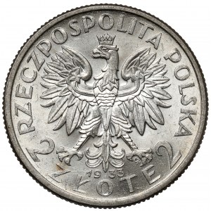 Głowa Kobiety 2 złote 1933