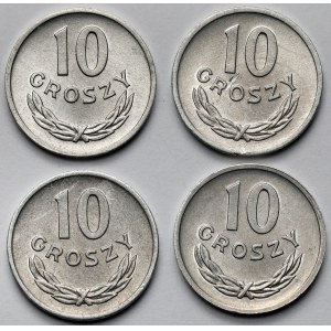 10 groszy 1961-1967 - zestaw (4szt)