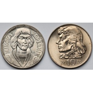 10 złotych 1969 Kopernik i Kościuszko - zestaw (2szt)