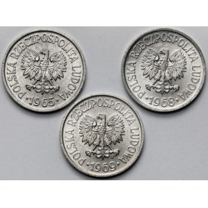 20 groszy 1965-1969 - zestaw (3szt)