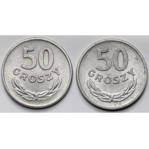 50 groszy 1967-1968 - rzadkie daty - zestaw (2szt)