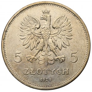 Nike 5 złotych 1928 bez znaku, Bruksela