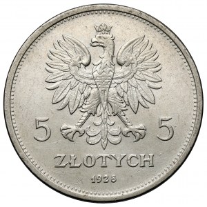 Nike 5 złotych 1928 ze znakiem, Warszawa