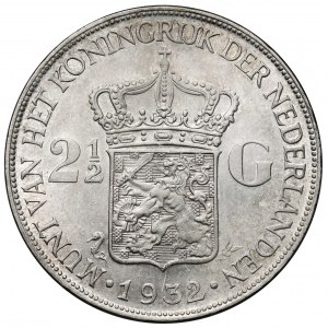 Niderlandy, Wilhelmina, 2,5 guldena 1932