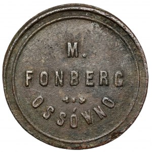 Ossówno, M. Fonberg, żeton o nominale 1/2 (XIX/XX w.)