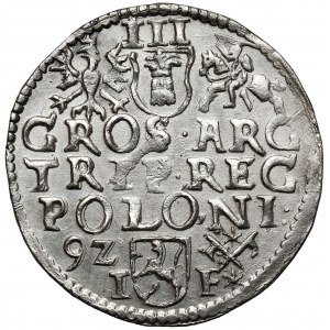 Zygmunt III Waza, Trojak Poznań 1592 - Snopek w stylizowanej