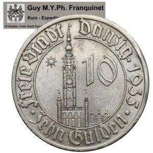 Wolne Miasto Gdańsk, 10 guldenów 1935 - rzadkie