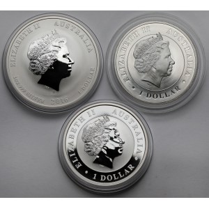 Australia, Dolar 2015-2016 - zestaw (3szt)