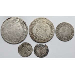 Śląsk, od Greszla do 15 krajcarów (XVII w.) - zestaw (5szt)