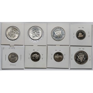 USA, 1/2 dolara i 5 centów 1964-2012 - zestaw (8szt)