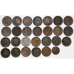 USA, 1-2 centy - zestaw (27szt)