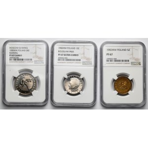 5-10 złotych 1980-1982 - zestaw (3szt)