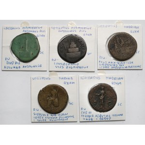 Hadrian, Sabina i Antoninus Pius, Sesterce - zestaw (5szt)