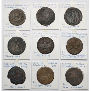 Cesarstwo Rzymskie, Drachmy, Aleksandria - zestaw (9szt)