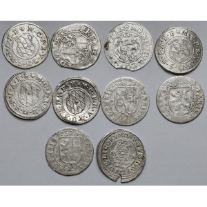 Niemcy, 2 krajcary (XVII w.) - zestaw (10szt)
