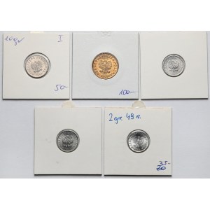 2 - 10 groszy 1949-1971 - zestaw (5szt)