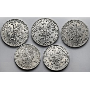 2-5 złotych 1959-1974 - zestaw (5szt)
