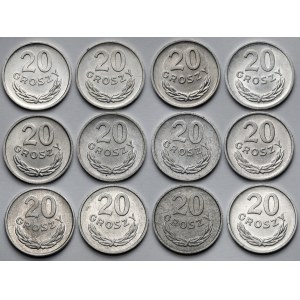 20 groszy 1949-1976 - zestaw (12szt)
