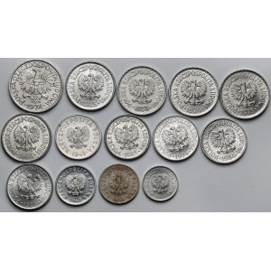 10 groszy - 2 złote 1949-1984 - zestaw (14szt)
