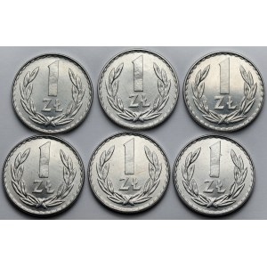 1 złoty 1978 - zestaw (6szt)