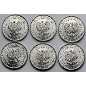 1 złoty 1978 - zestaw (6szt)